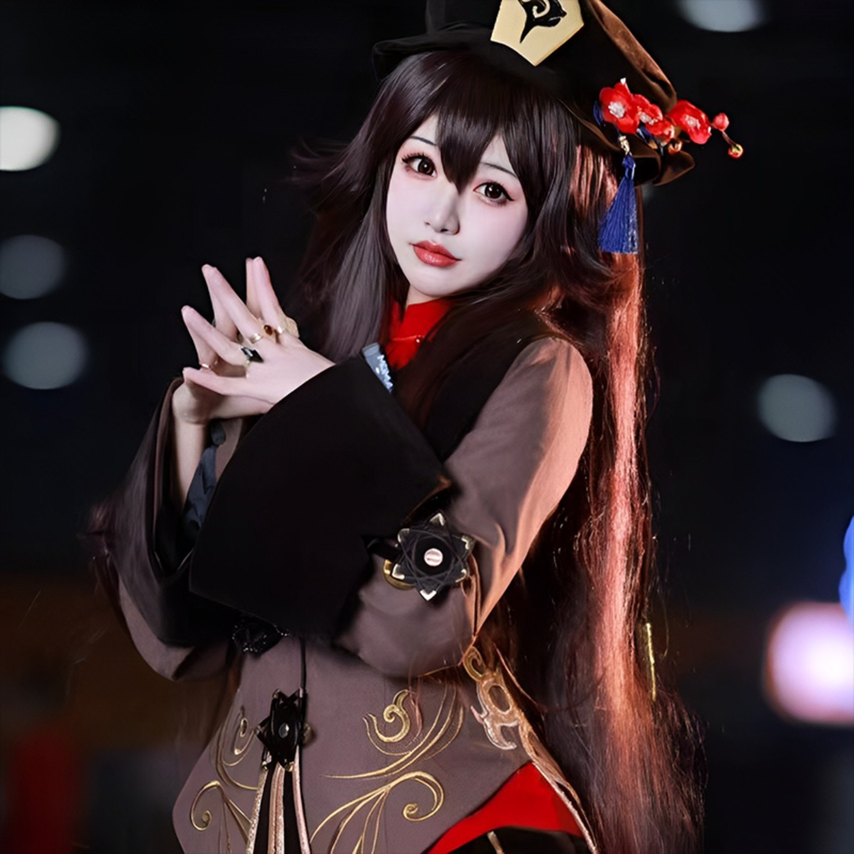 Cosplay Duo Anime - Genshin impacto hu tao peruca cosplay,