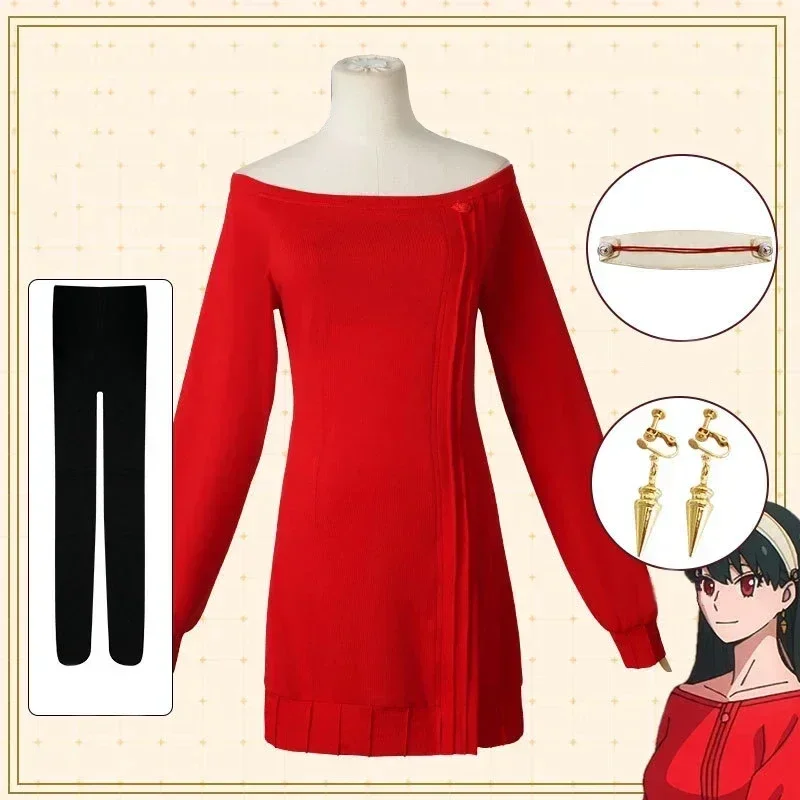 Anime Cosplay Yor Forger - Yor Forger Cosplay longo suéter de