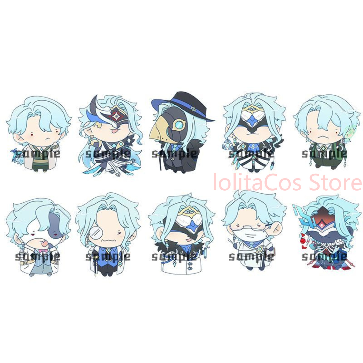 Conjunto de 10 Peças Genshin I - Anime Cosplay Kawaii avaliação e preço