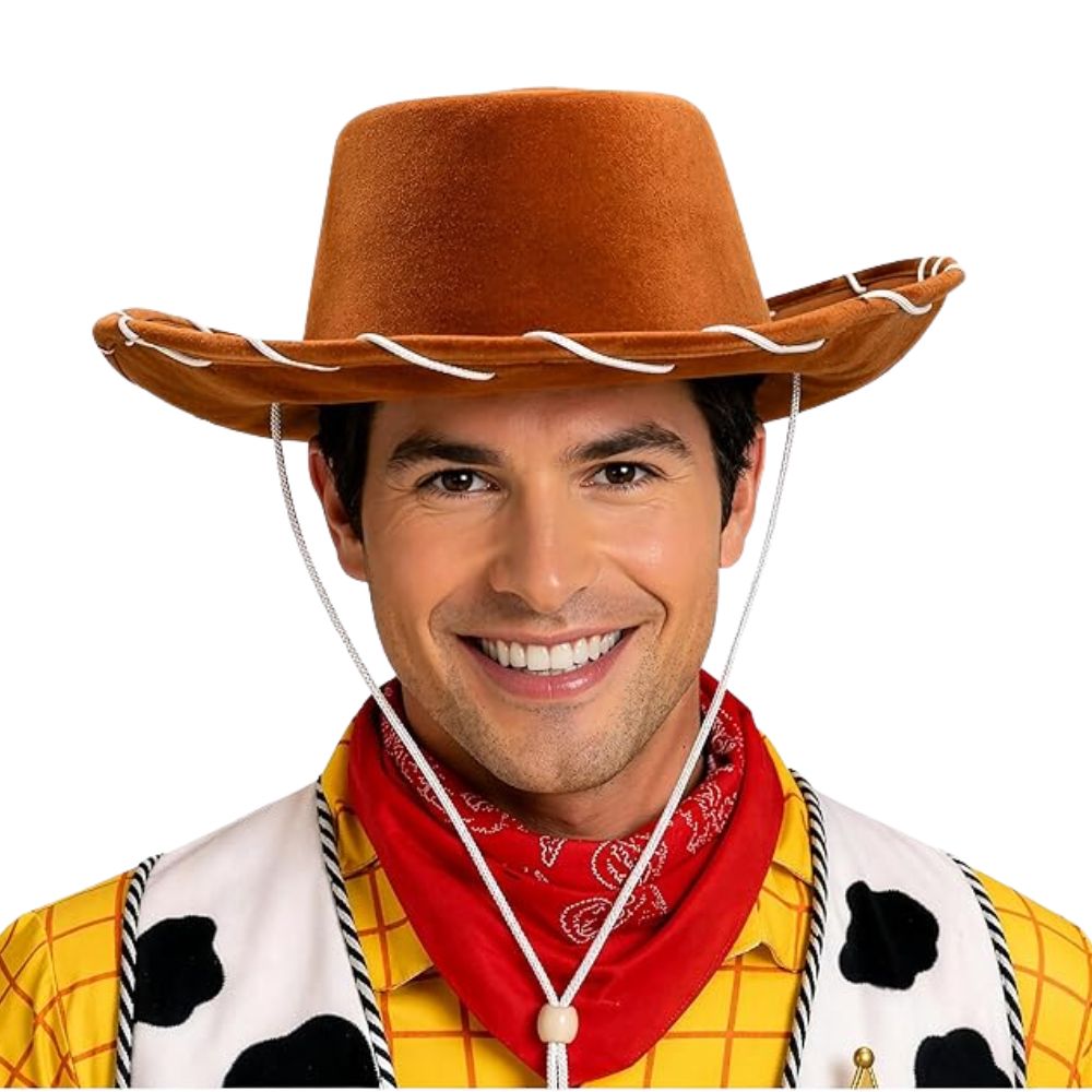 Fantasia Woody Jessie, Chapéu  - Cosplay Duo Anime avaliação e preço
