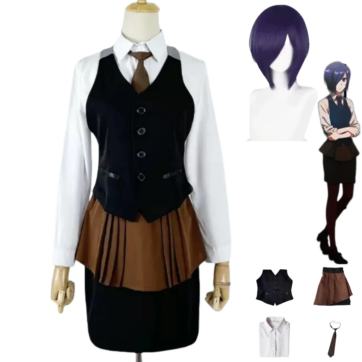 Fantasia Cosplay Anime Tokyo G - Anime Cosplay Tokyo Ghoul avaliação e preço
