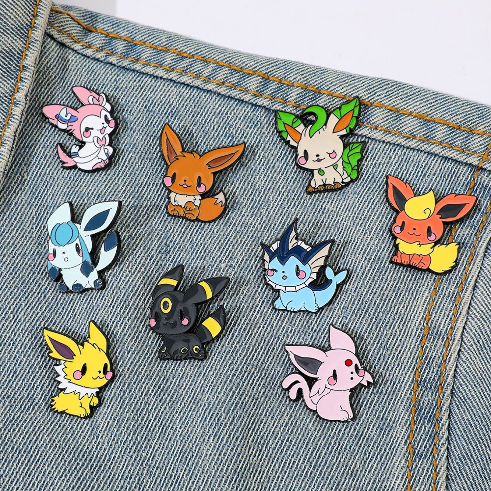 Broches de Metal Eevee Pokémon - Anime Cosplay Pokemon avaliação e preço