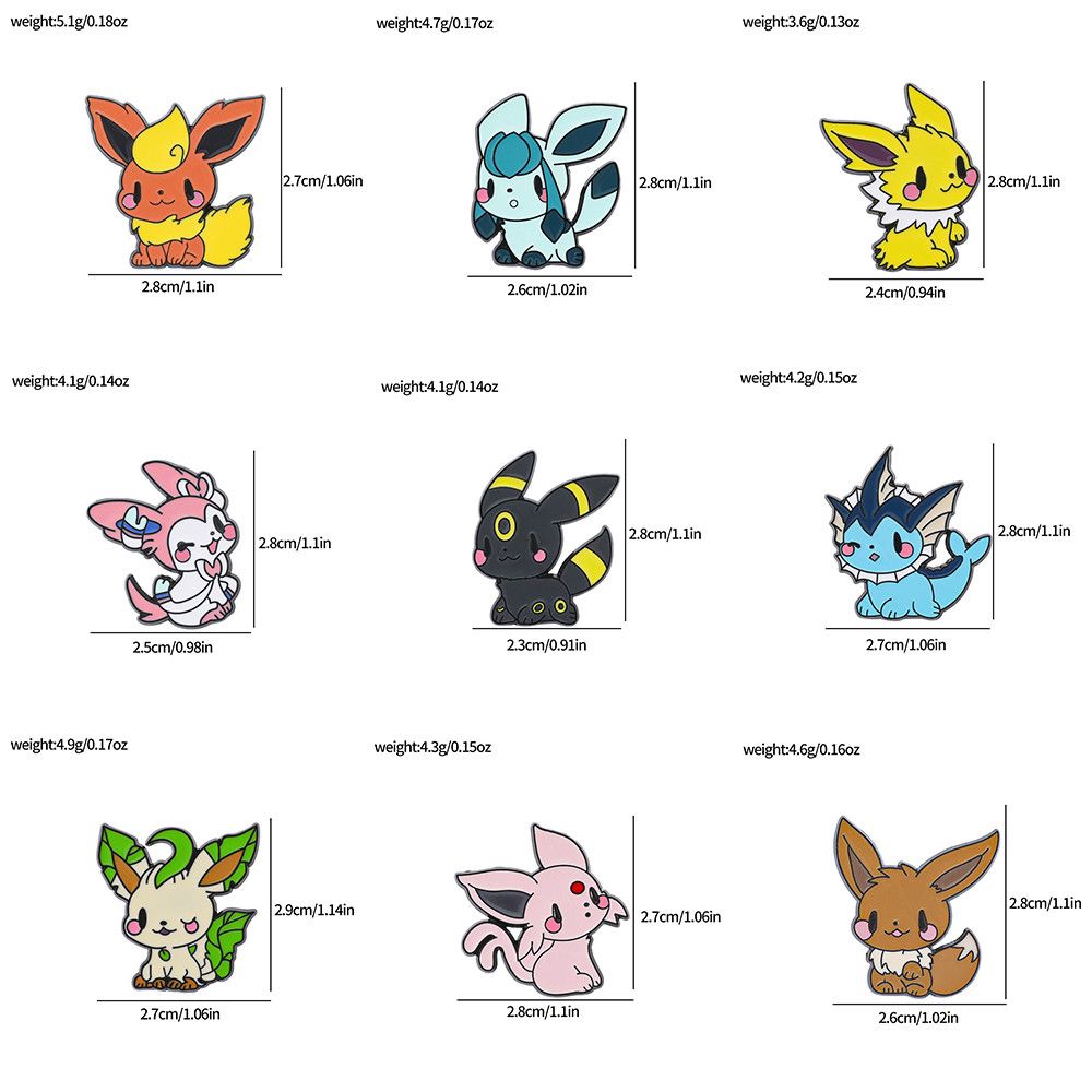 Broches de Metal Eevee Pokémon - Anime Cosplay Pokemon avaliação e preço